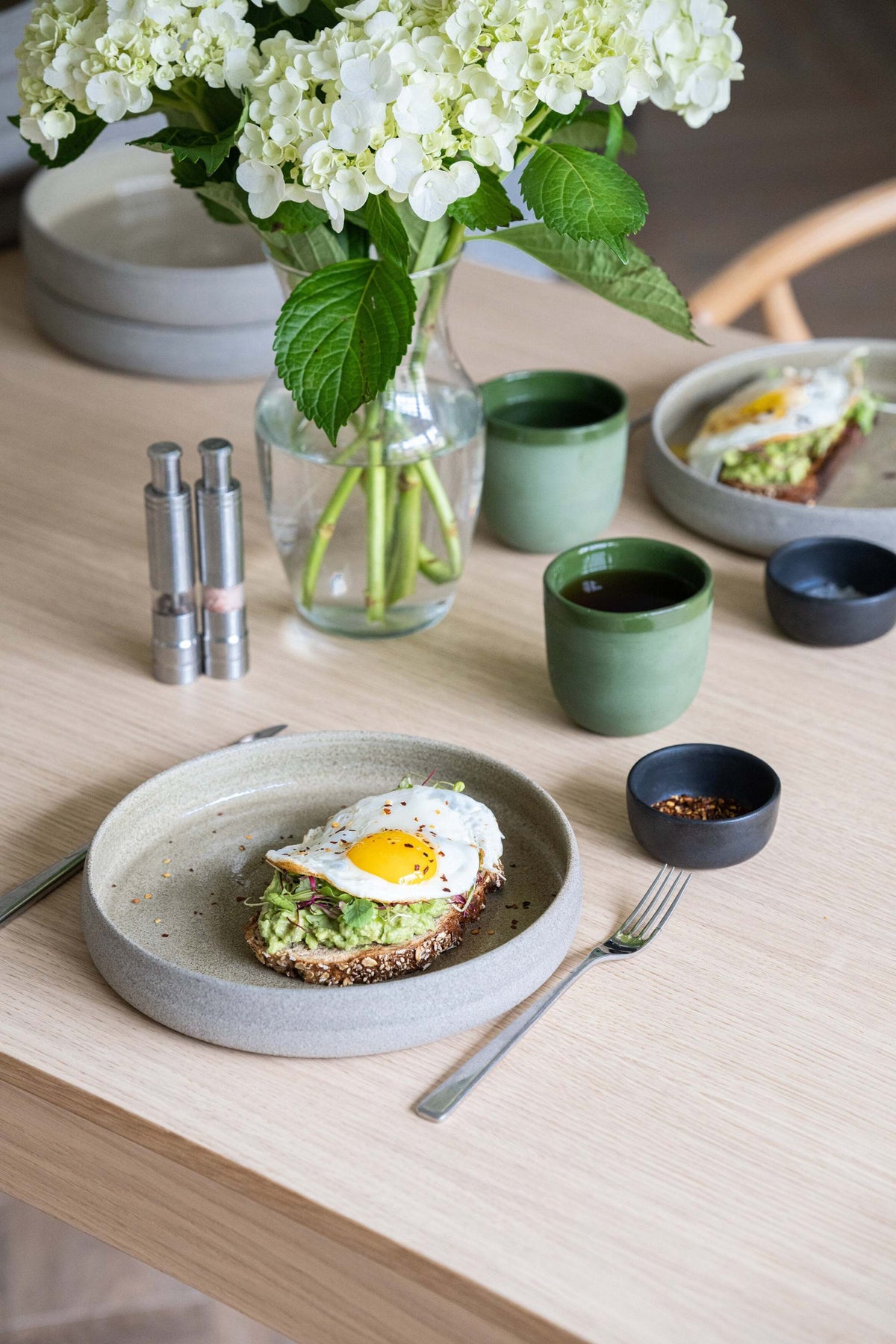 Handmade Stoneware Dinner Plates with High Sides 