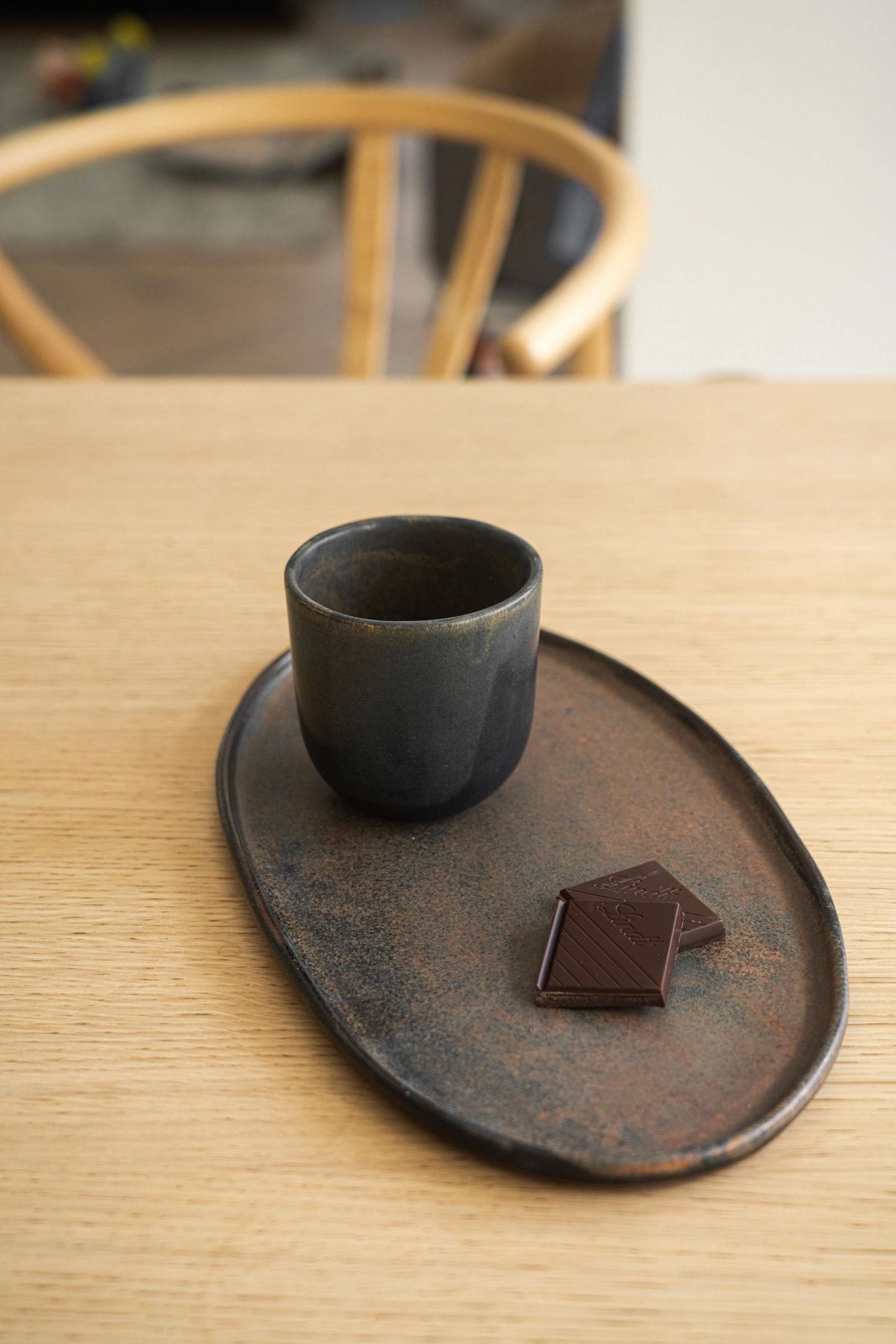 Rust Matte Stoneware Serving Platter