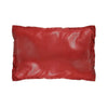 Storm Cloud Red Leather Pillow