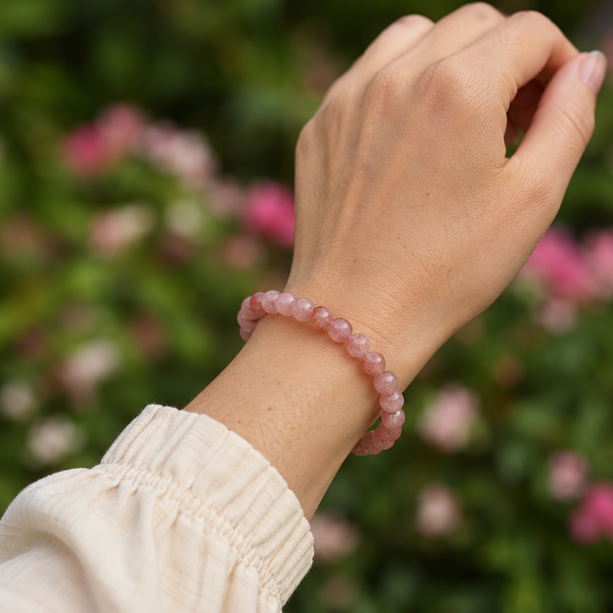 Strawberry Quartz Bracelet (Attraction and Emotional Calmness)