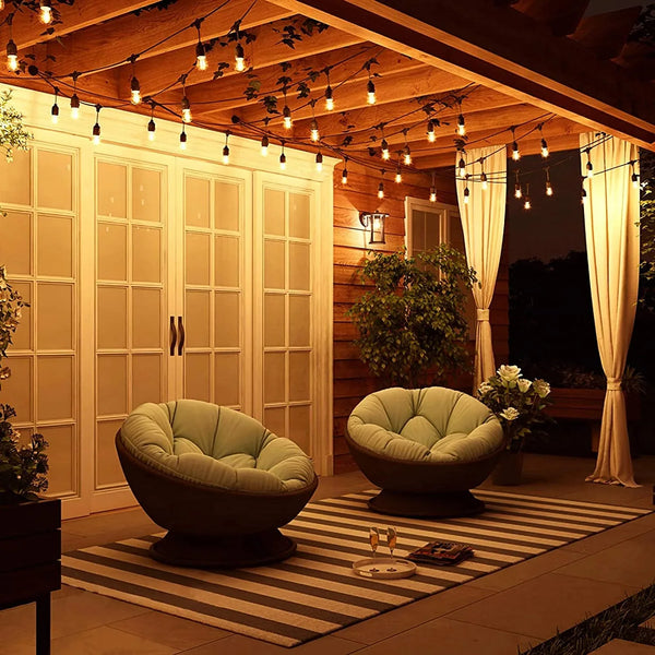 Shade N' Shelters 48' Edison LED String Lights for Gazebos & Pergolas - Gifts for You 'n Me