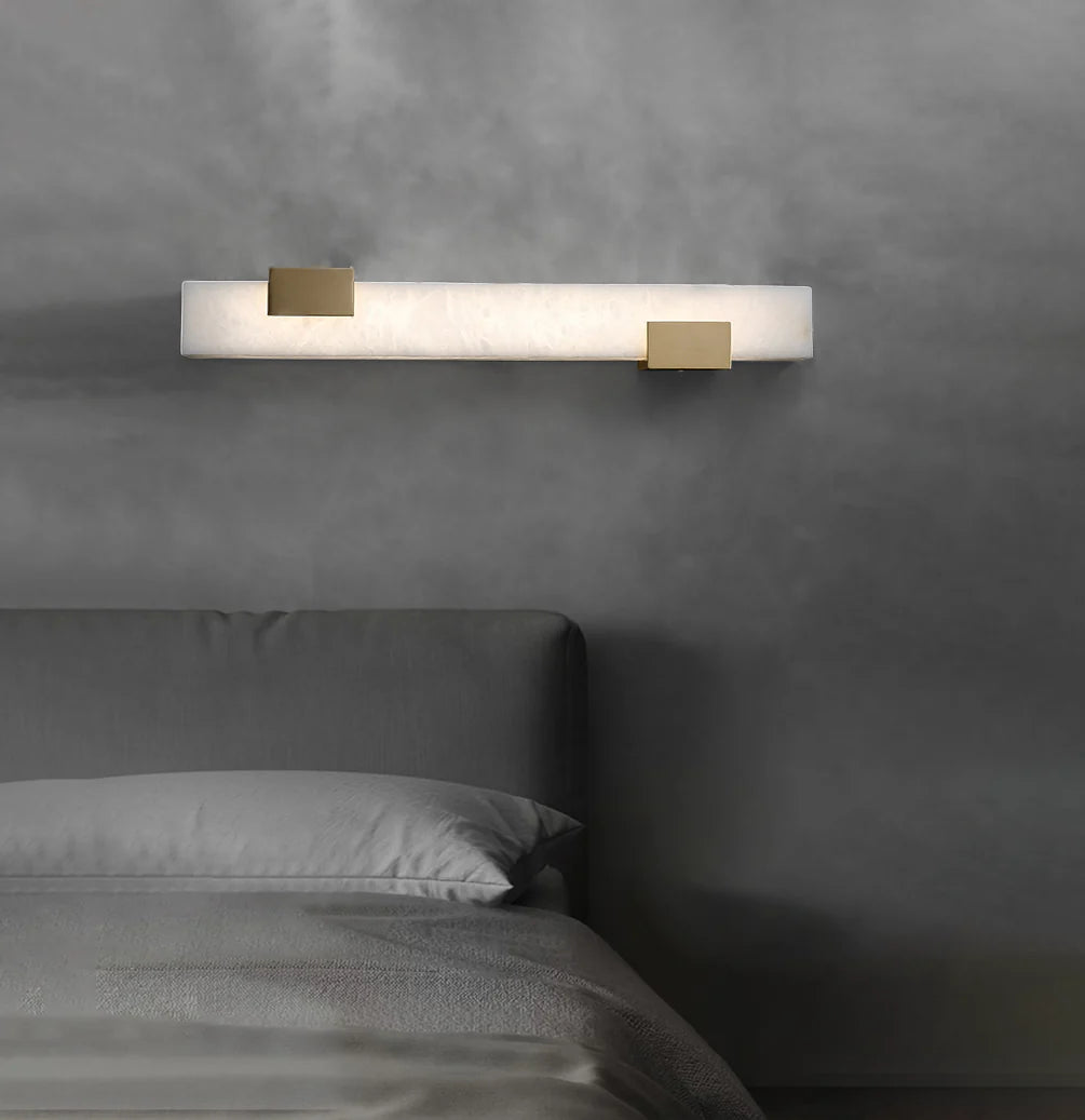 Strip Copper Alabaster Wall Lamp