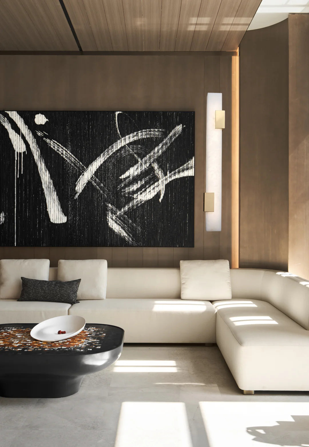 Strip Copper Alabaster Wall Lamp