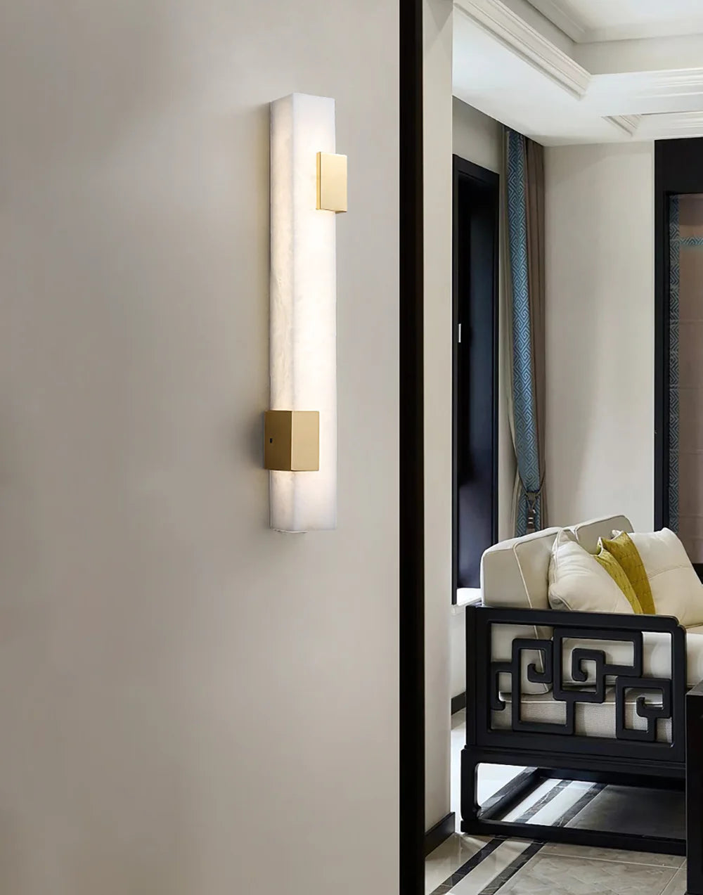 Strip Copper Alabaster Wall Lamp