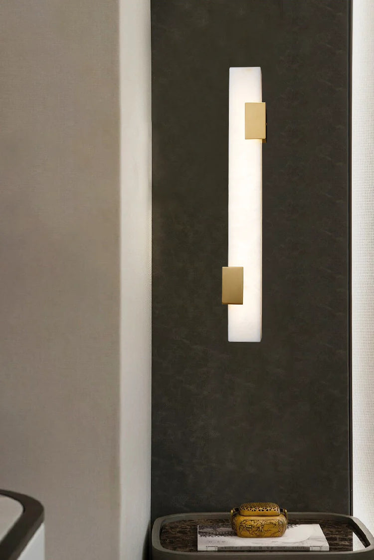 Strip Copper Alabaster Wall Lamp