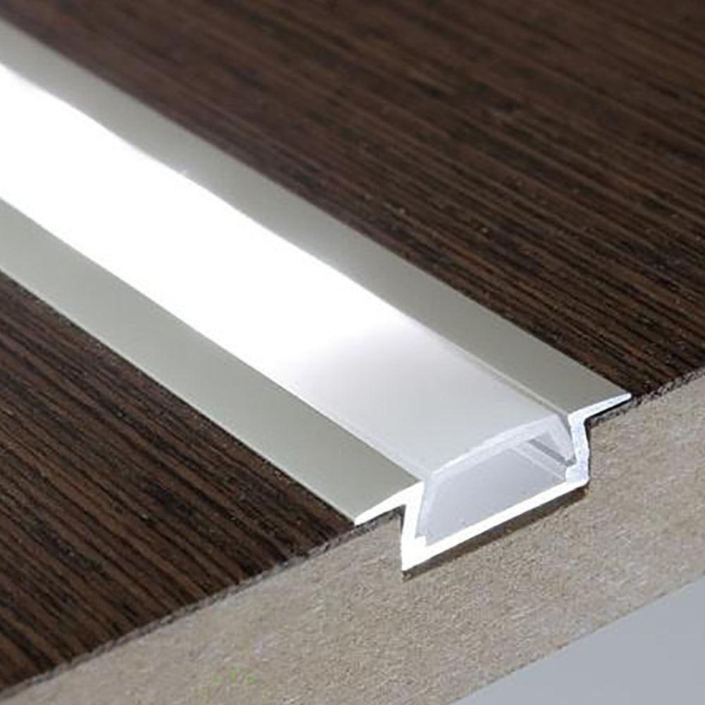 AP44M 8 ft Aluminum Channel Flush Mount 0.70″(W) x 0.31″(H) for LED Strip Lights | 10 Pack