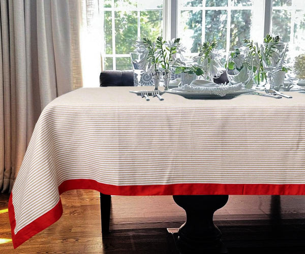 Cloth Tablecloths - Striped Tablecloth
