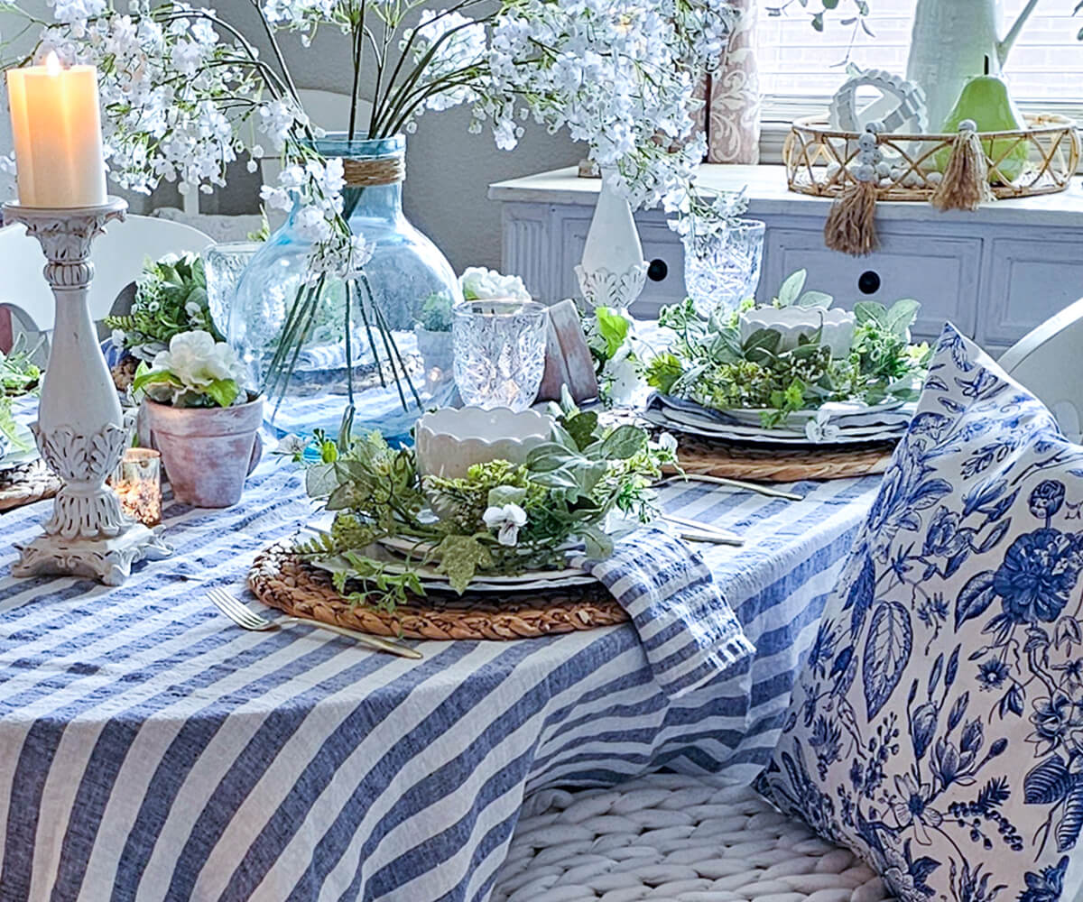 Italian Stripe Linen Napkins