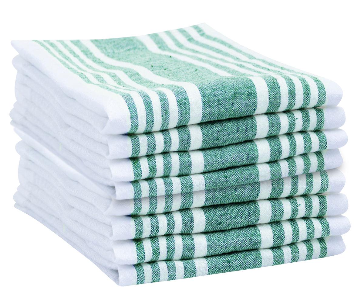 Green Striped Napkins Set of 4, 8 & More