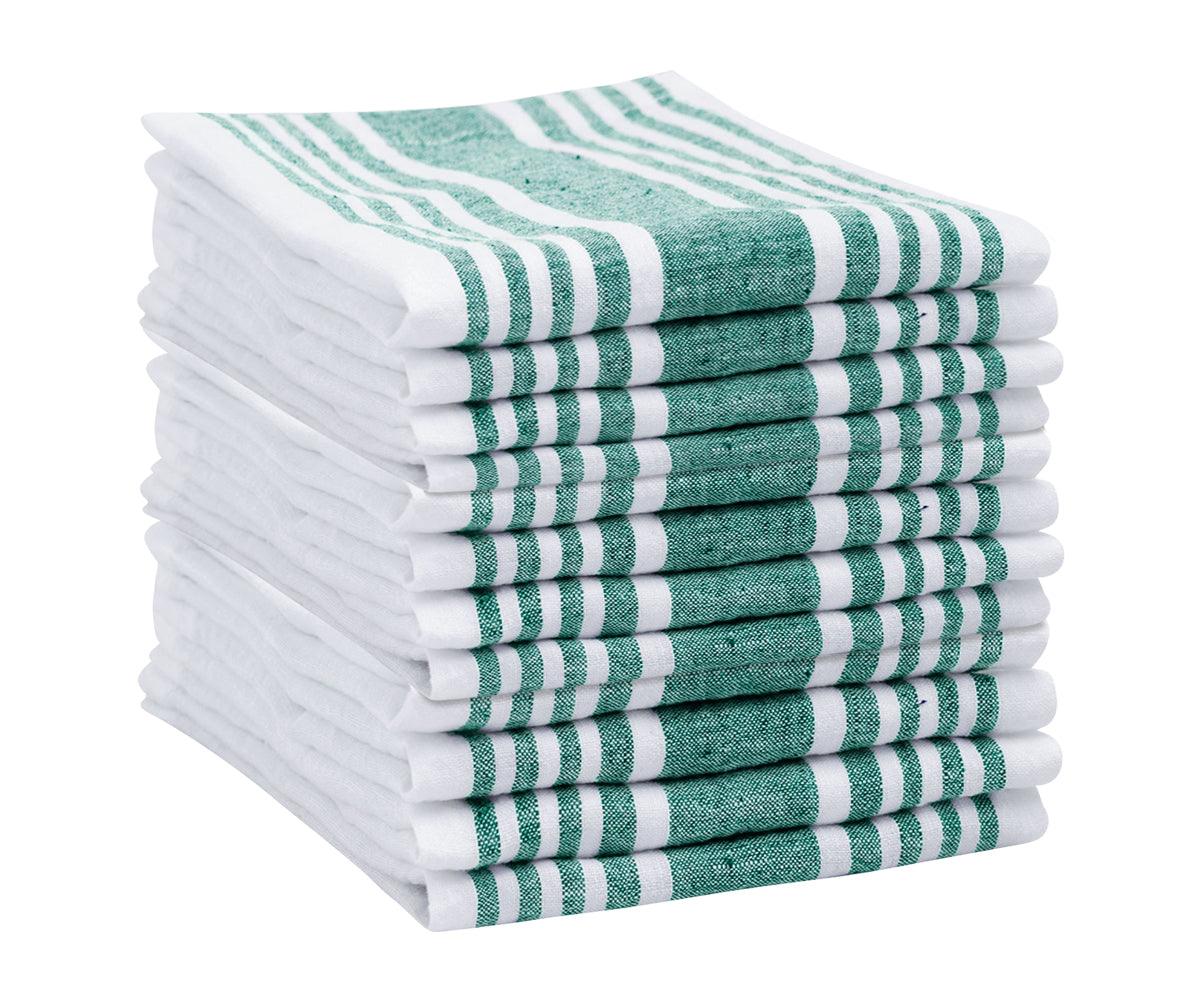 Green Striped Napkins Set of 4, 8 & More