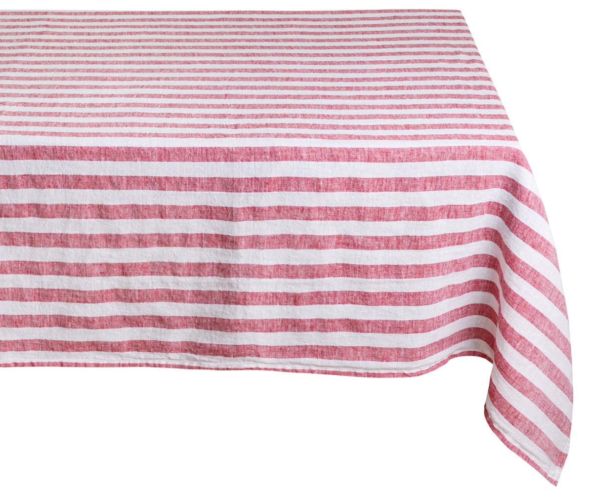Linen Striped Tablecloth