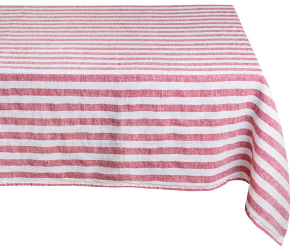 Linen Striped Tablecloth