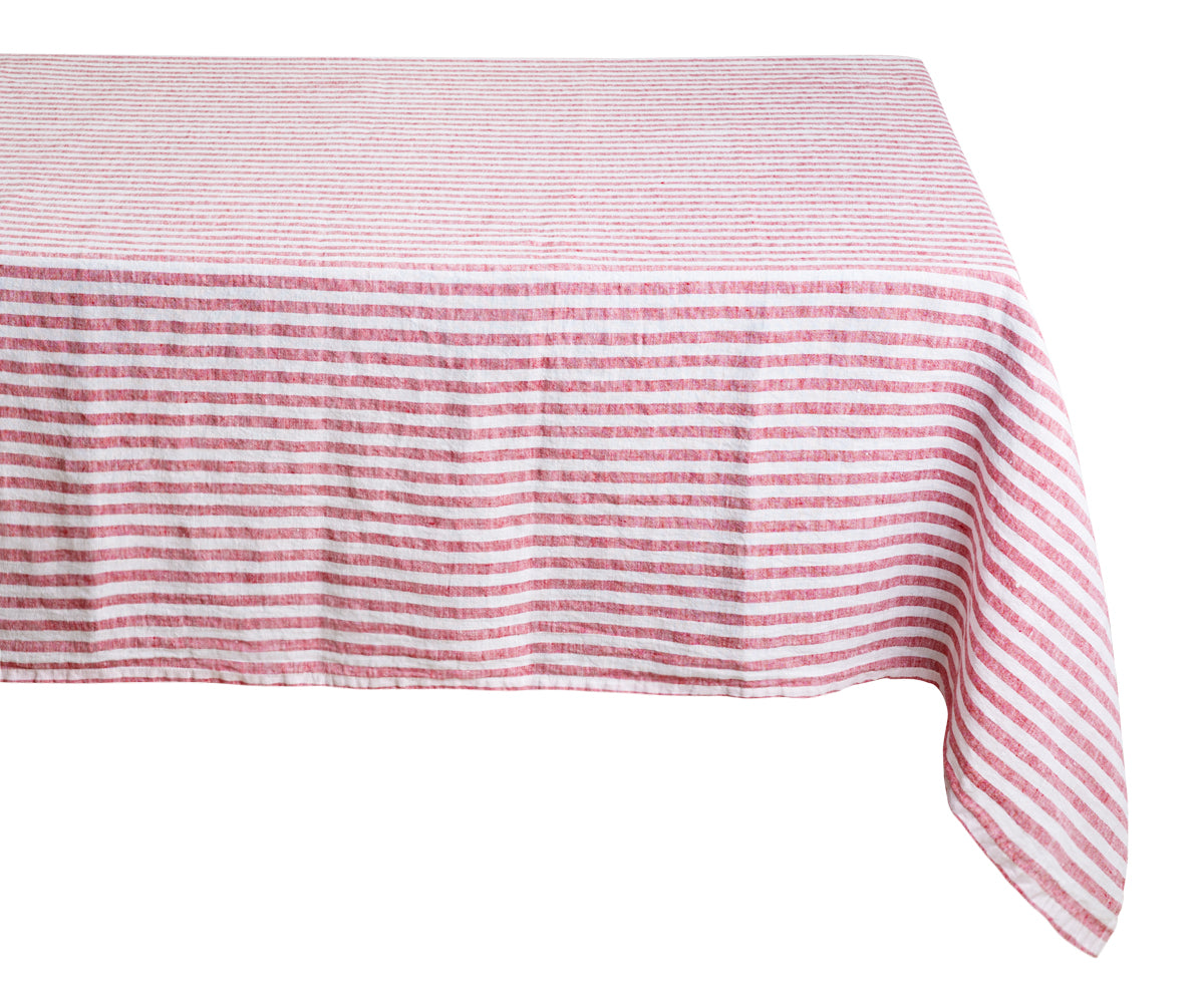 Linen Tablecloth - Rectangle Striped Tablecloths