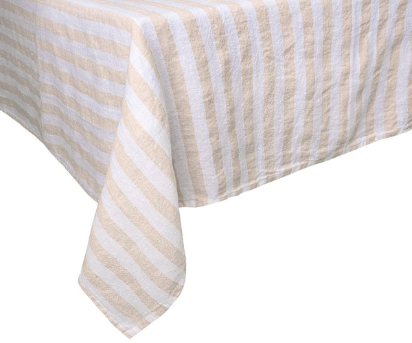 Linen Striped Tablecloth