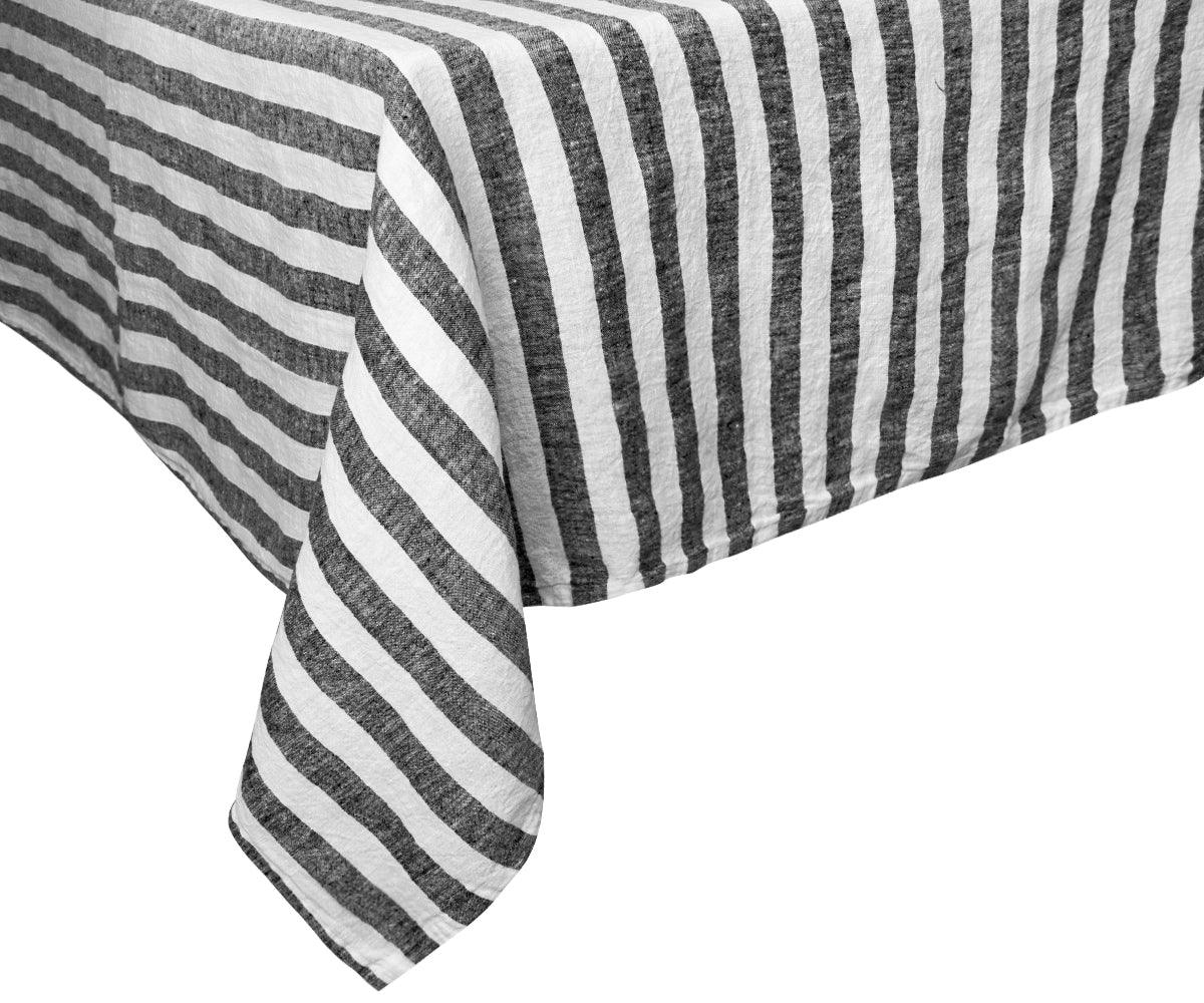 Linen Striped Tablecloth