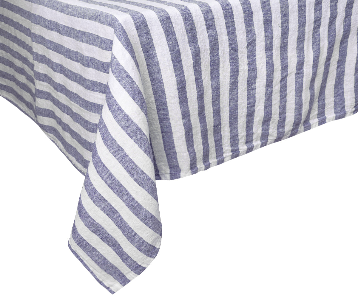 Linen Striped Tablecloth