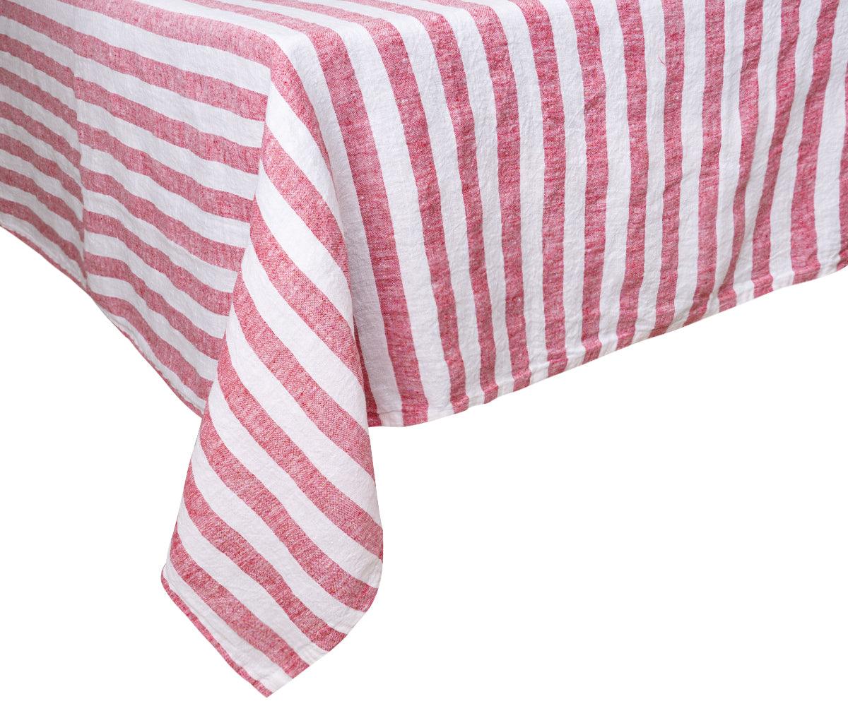 Linen Striped Tablecloth