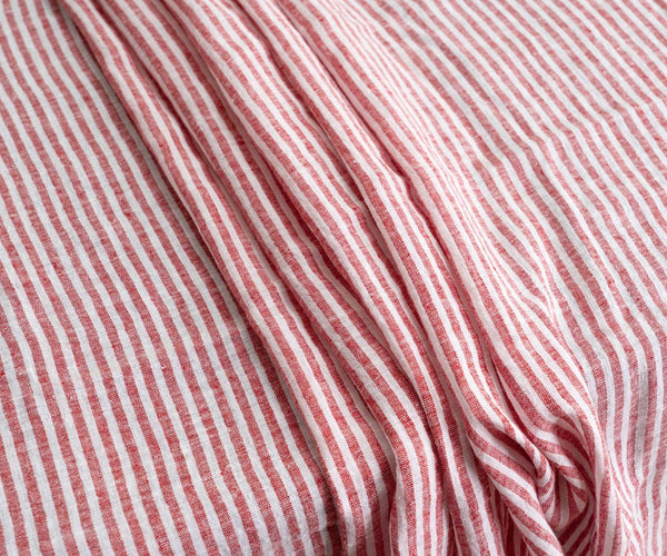Narrow Stripe Linen Rectangle Tablecloth - Striped Tablecloth