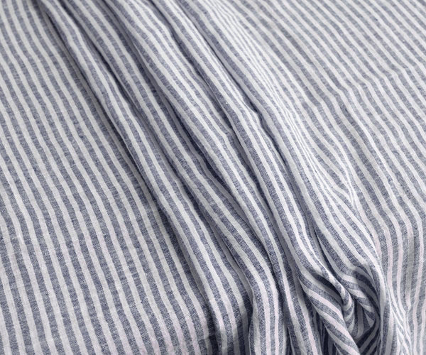 Narrow Stripe Linen Rectangle Tablecloth - Striped Tablecloth