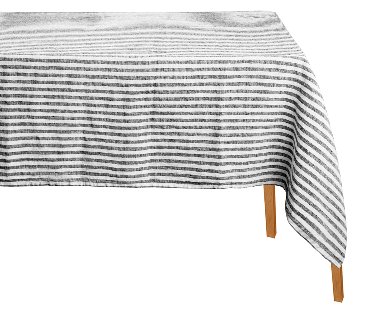 Linen Tablecloth - Rectangle Striped Tablecloths