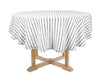 Homestead Stripe Linen Tablecloth -  Round Tablecloth 60 inch