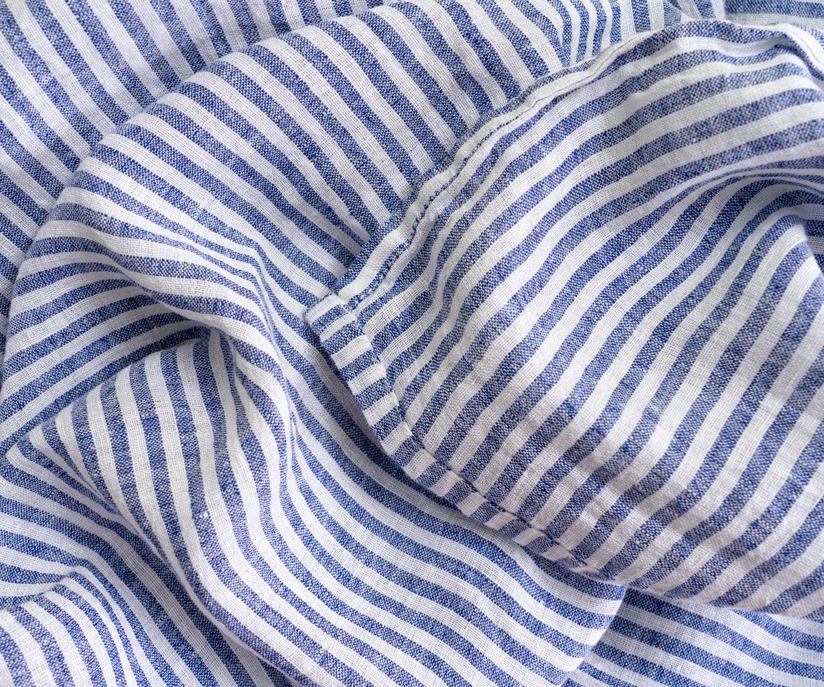 Narrow Stripe Linen Rectangle Tablecloth - Striped Tablecloth