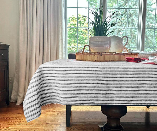 Linen Tablecloth - Striped Tablecloths