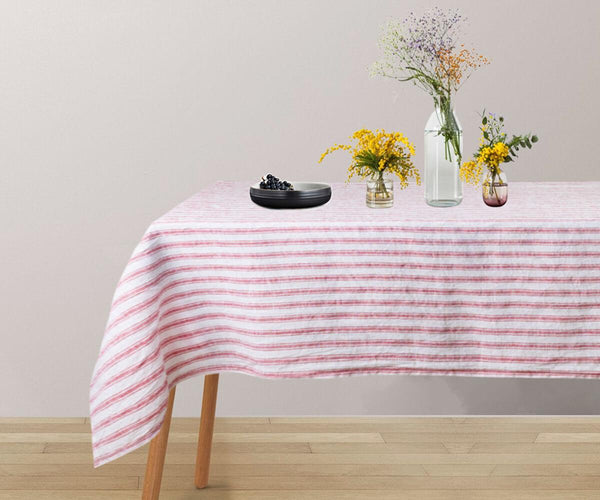Linen Tablecloth - Striped Tablecloths