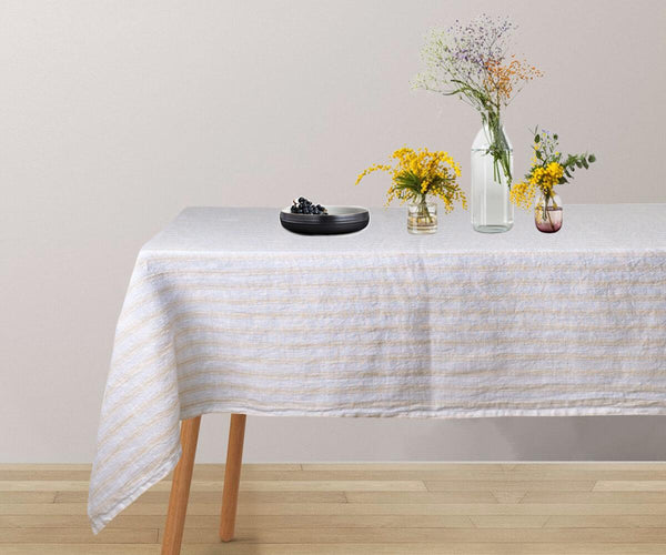 Linen Tablecloth - Striped Tablecloths