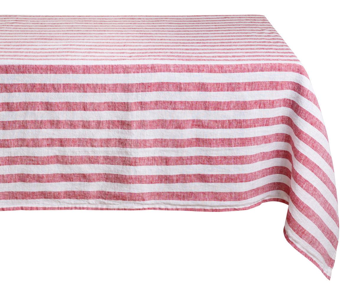 Linen Striped Tablecloth
