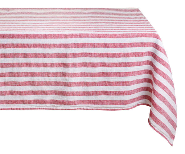 Linen Striped Tablecloth