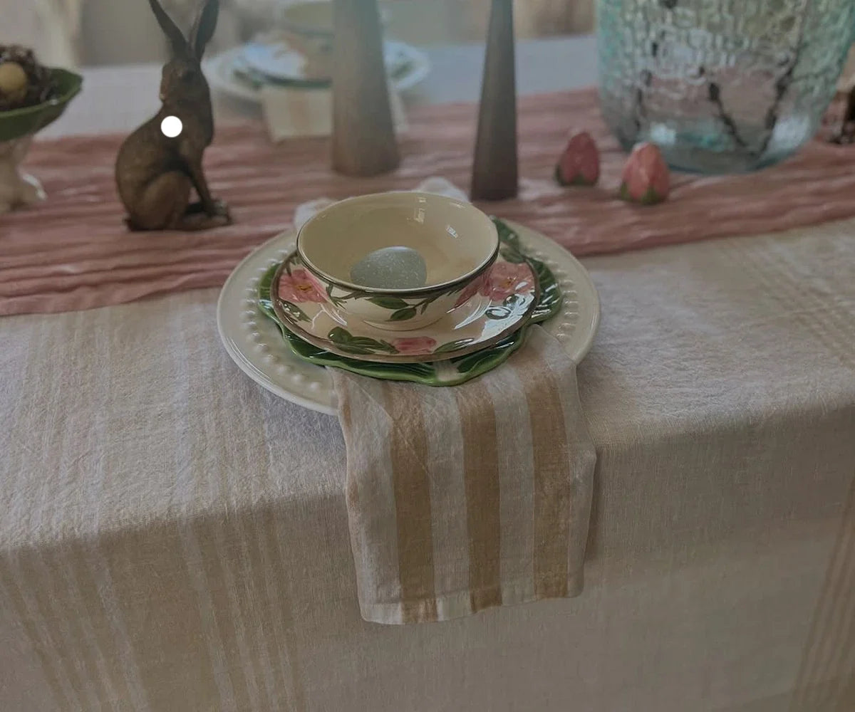Italian Stripe Linen Napkins