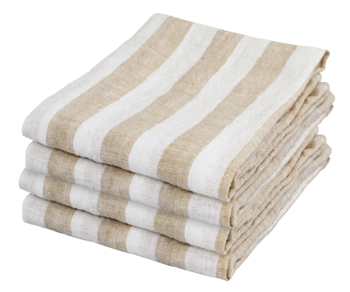 Italian Stripe Linen Napkins