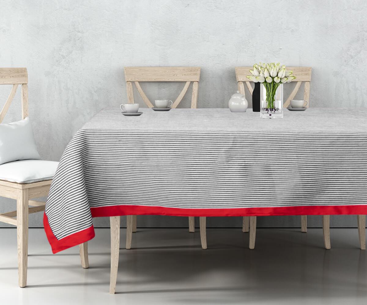 Rectangle Tablecloth - Red Border