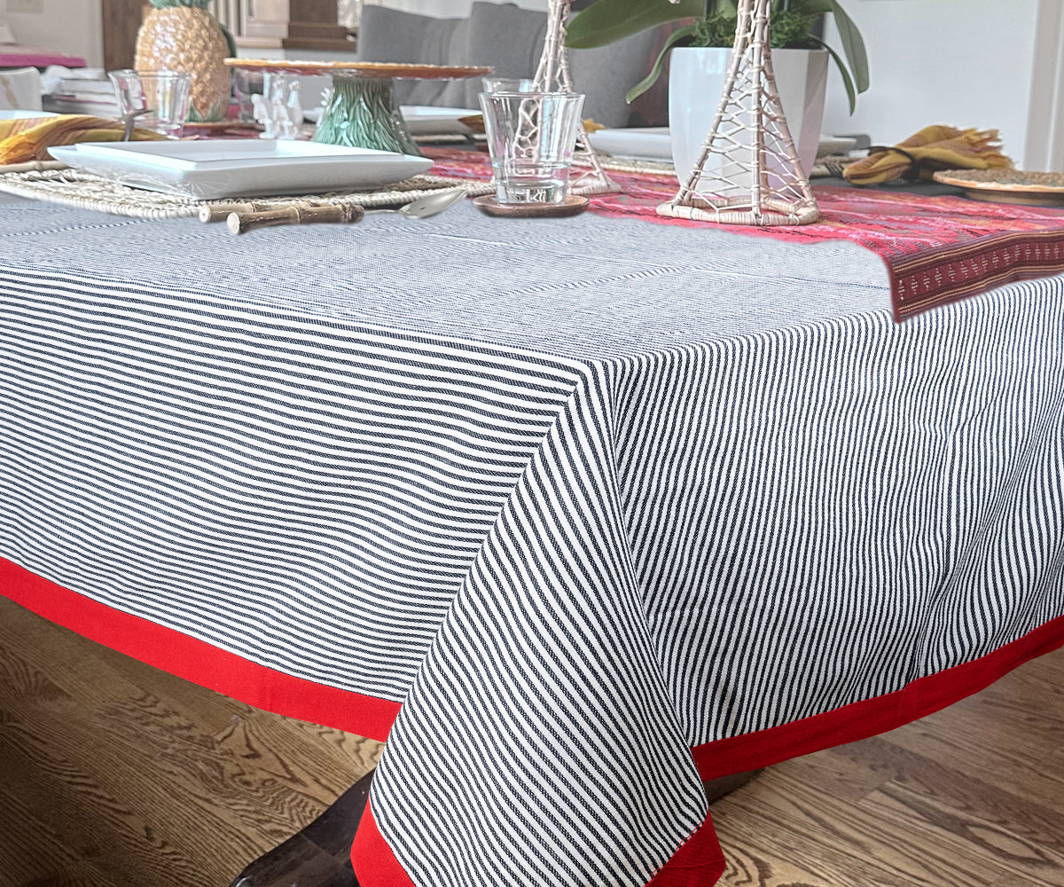 Rectangle Tablecloth - Red Border