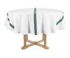 Green Striped Round Tablecloth