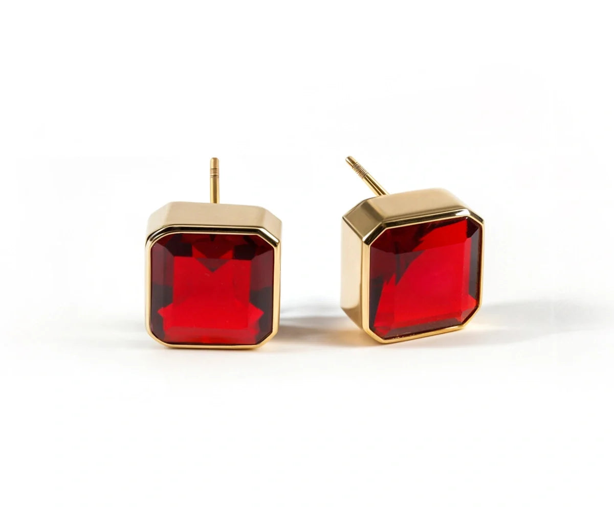 Garnet Stud Earrings
