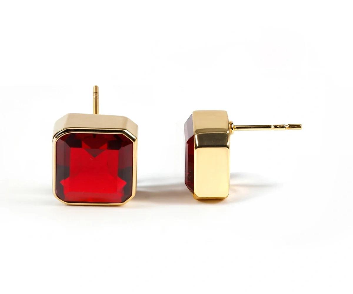 Garnet Stud Earrings