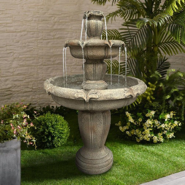 Concrete 3 Tier Water Fountain Large Estate