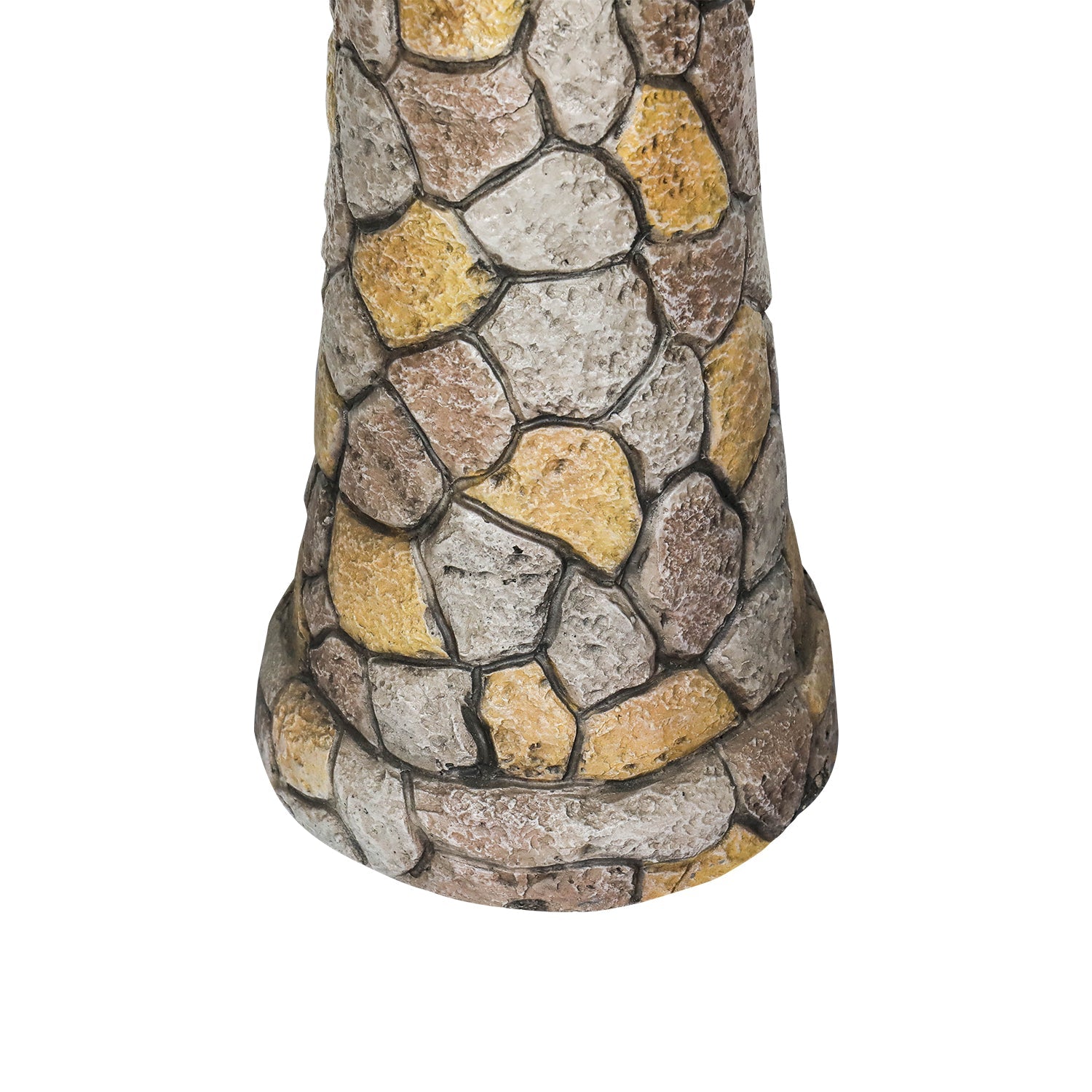 Concrete Mosaic Bird Bath Stone Inlay 24 Inch
