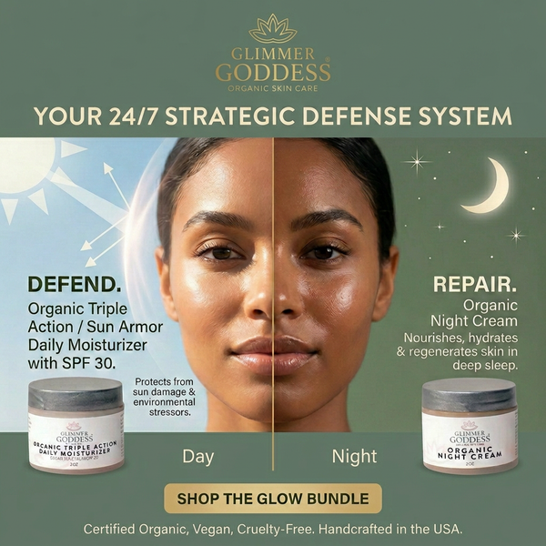 Organic Day & Night Duo – Triple Action SPF 30 Moisturizer + Skin Renewal Night Cream Bundle