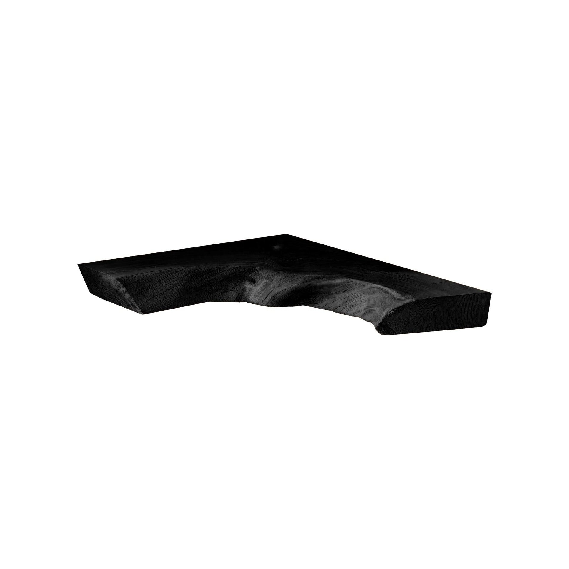 Sunbend Live Edge Solid Wood Corner Floating Shelf