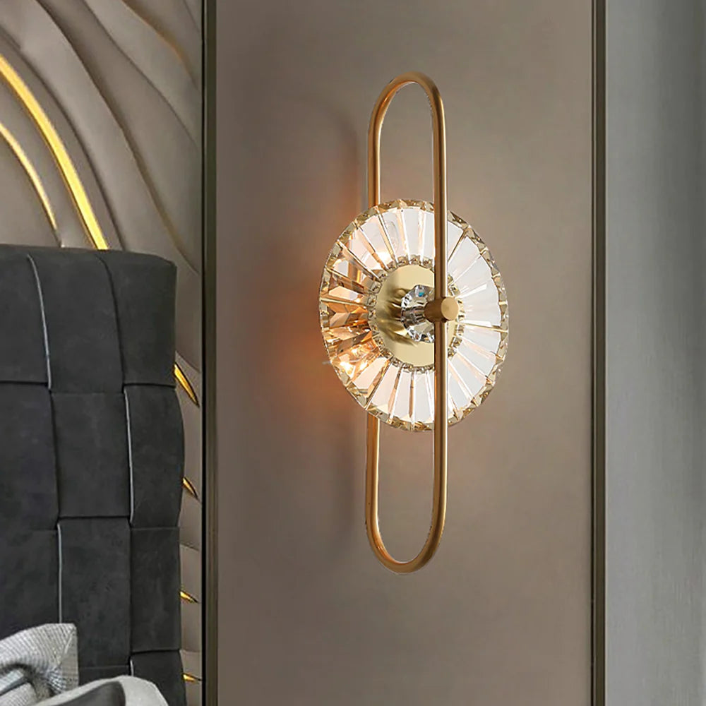 Sunflower Crystal Wall Light