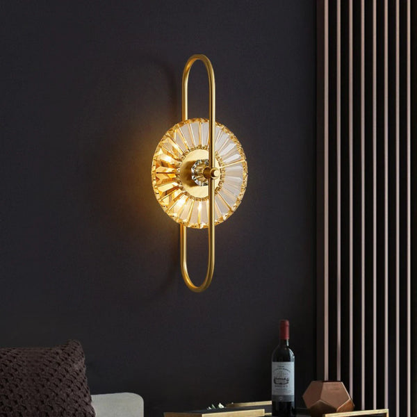 Sunflower Crystal Wall Light