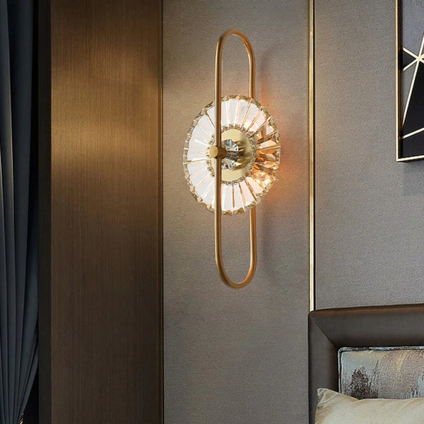 Sunflower Crystal Wall Light