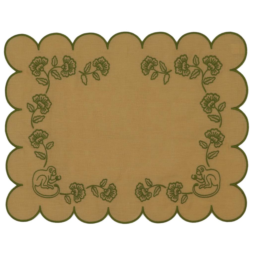 Sunlit Moss Linen Placemats – Set of 4