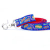 1″ Super Dog Ribbon Dog Leash - 5' Essential Leash Pictured (ribbon/nylon) / Silver