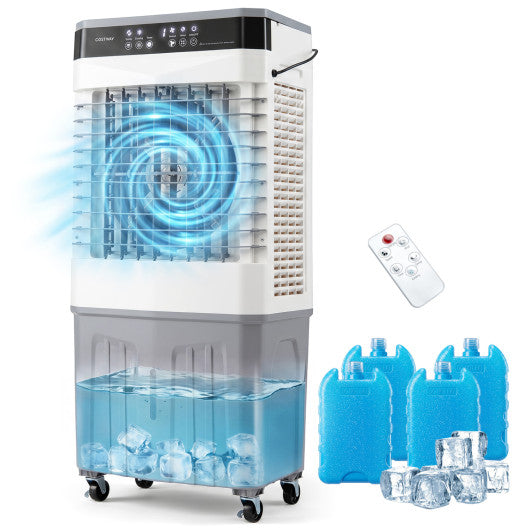 Swamp Cooler 2100 CFM 3-in-1 Evaporative Air Cooler with 7.2 Gal Water Tank-White