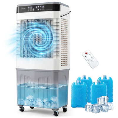 Swamp Cooler 2100 CFM 3-in-1 Evaporative Air Cooler with 7.2 Gal Water Tank-White