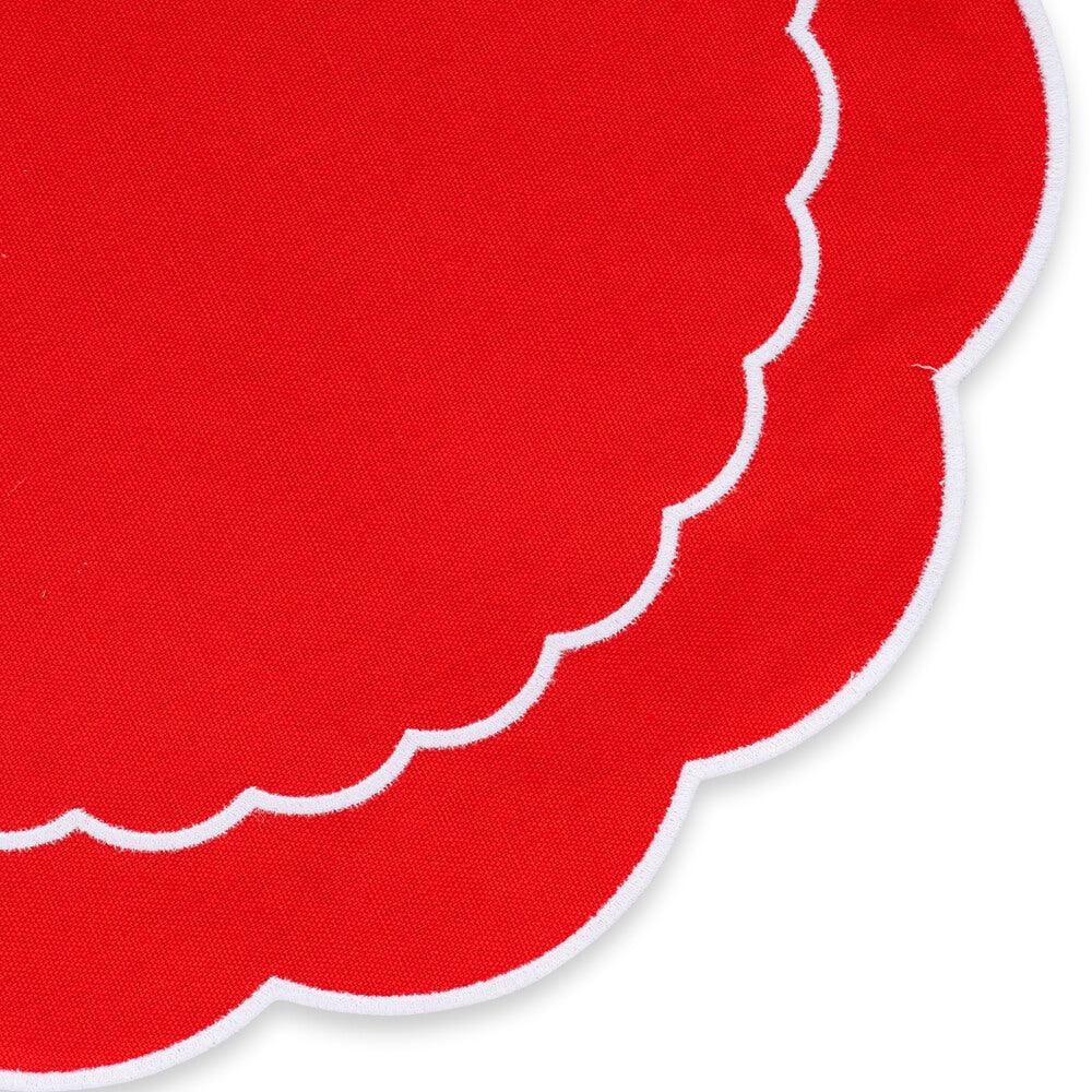 Red Scalloped Edge Placemats
